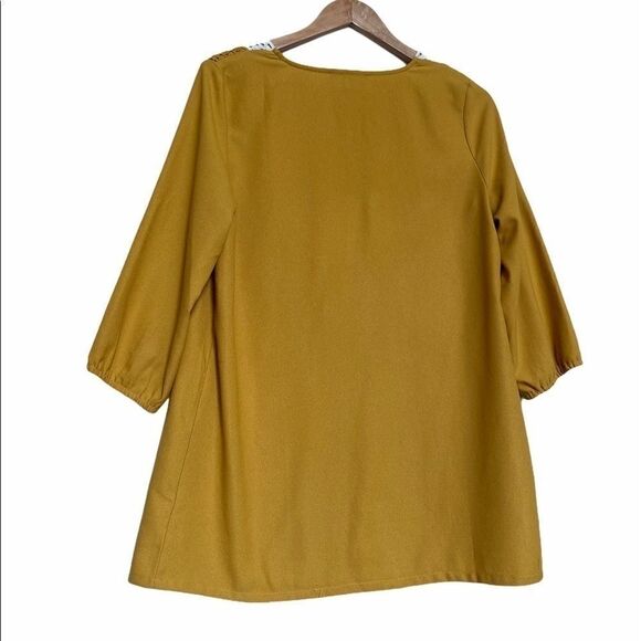 Umgee Crocheted Yellow Boho Dress - Picture 3 of 3